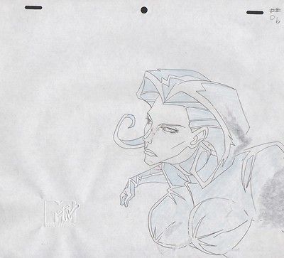 AEON FLUX Production Cel Drawing Animation Art MTV Seal COA Studio