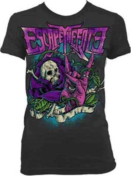 ESCAPE THE FATE   Rose Skull   Girlie T SHIRT top S M L XL New