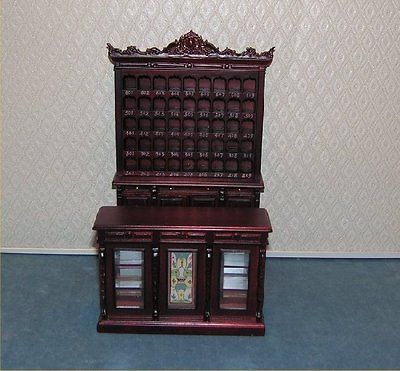 Dollhouse miniature furniture Hotel Lobby Reception Desk/Mail Cabinet
