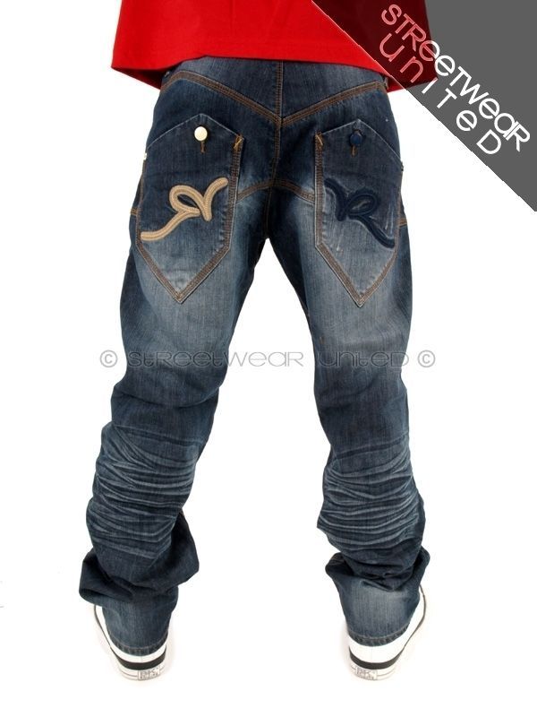 Rocawear Wild West Prisoner Jeans Hip Hop Straight Jayz Money Wear is