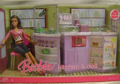 BARBIE MY HOUSE KITCHEN & DOLL PLAYSET TERESA 2007 *NEW