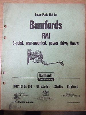 Bamford new 3R mower parts list vintage tractor fordson ferguson