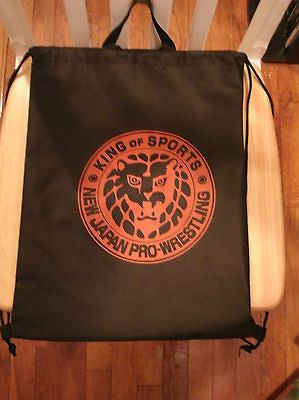 NJPW New Japan Pro Wrestling Drawstring Bag JAPW DGUSA ROH TNA PWG WWE