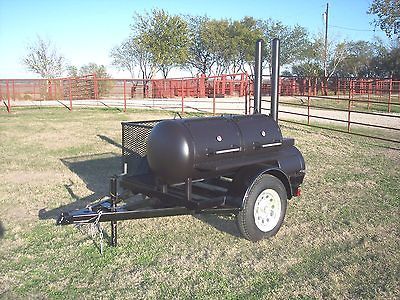 NEW Custom BBQ pit smoker Charcoal grill trailer