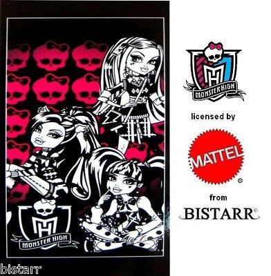 MONSTER HIGH SKULLS VELOUR BEACH BATH TOWEL   NEW GENUINE OFFICIAL