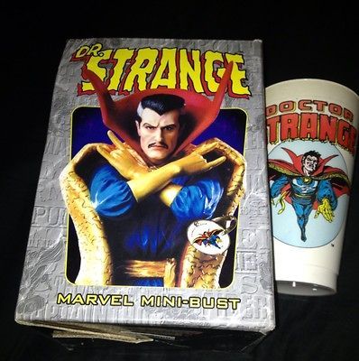 Dr Strange Lot Bust, 70s Ring And Slurpee Cup, 2 Figures, Badge