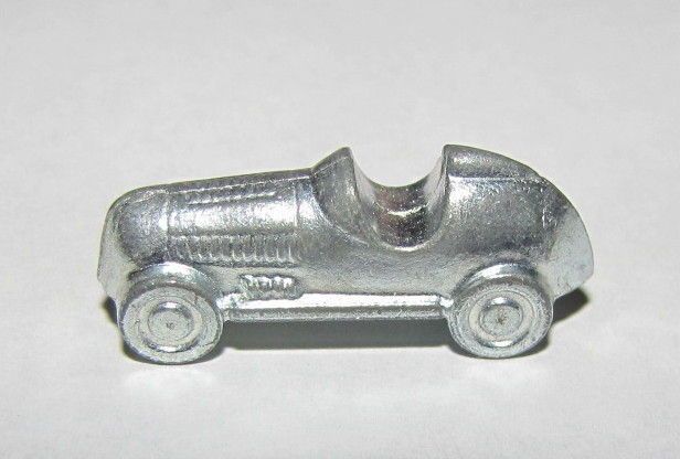 Monopoly Board Game Part/Piece Pewter RACECAR Token Miniature Metal