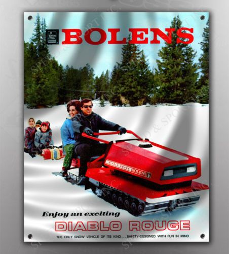 VINTAGE BOLENS DIABLO ROUGE SNOWMOBILE BANNER