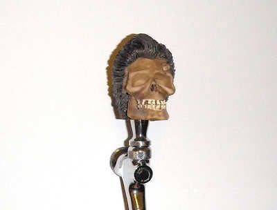 solid resin custom tap handle keg beer rockabilly human skull barware