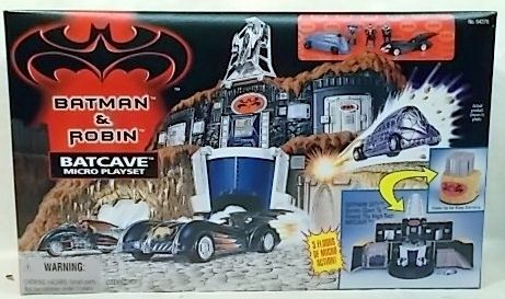 Batman & Robin Movie Batcave Micro Playset With Batmobile