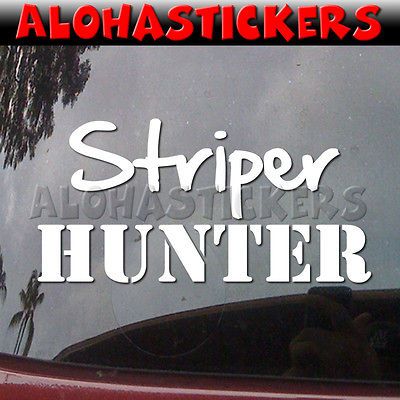 STRIPER HUNTER FISHING Bass Boat Truck Graphics Vinyl Decal Window