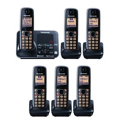 Panasonic KX TG7622B + 4 KX TGA410B Handsets Bluetooth Cordless Phone