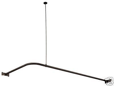 62 x 26 L Shaped Corner Shower Rod Oil Rubbed Bronze Finish