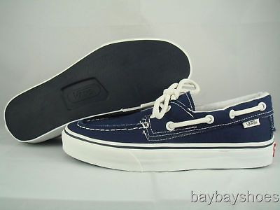 VANS ZAPATO DEL BARCO NAVY/WHITE SLIP ON MENS ALL SIZES