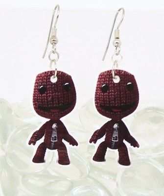 Little Big Planet Sackboy Earrings Halloween Valentines Day Christmas