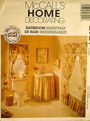 PATTERN BATHROOM SHOWER/TUB CURTAINS SINK TOILET WINDOW