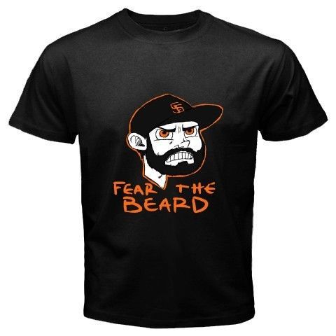 New FEAR THE BEARD James Harden Funny Cartoon Black T Shirt Size S 3XL