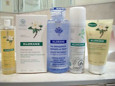 KLORANE SHAMPOO + CONDITIONER + GENTLE DRY + LEAVE IN SPRAY + MAKE UP