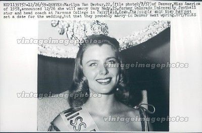 1959 Marilyn Van Derbur Miss America Crown Tiara Sash Beauty Winner