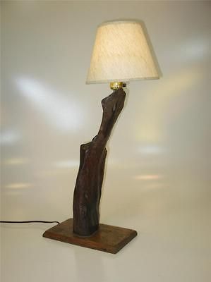 Arts & Crafts, Rustic, Camp, Tramp Art, Adirondack Table Lamp, Folk