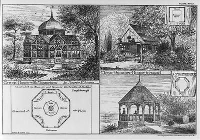 ,aquarium ,summer house in wood,small belvedere,gaze bo,England,188 0