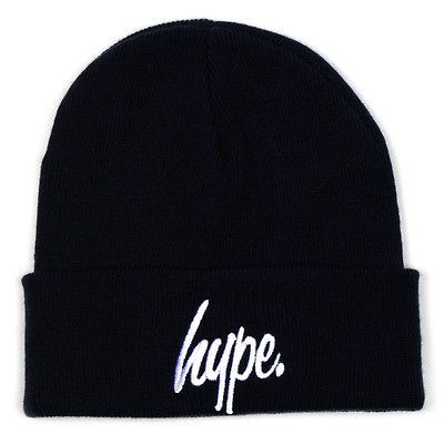 HYPE Woolly Hat Beanie Beenie Burgundy Maroon Black