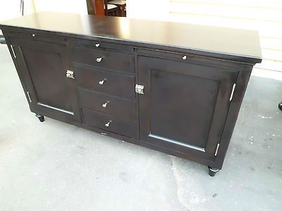 50637 Martha Stewart Ebony Finished Sideboard Server Buffet MARTHA