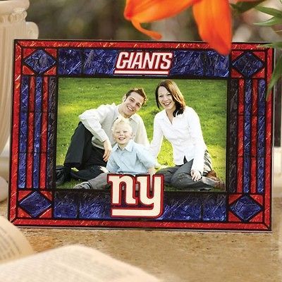 New York Giants Art Glass Horizontal Picture Frame