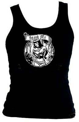 Vintage Bettie Betty Page bondage spank me tank top S