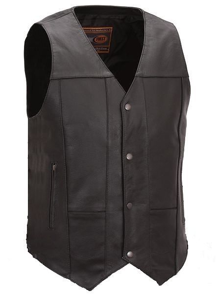 Mens Concealed Carry Motorcycle 10 Pocket Vest