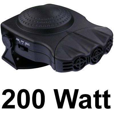 200W 12 VOLT CAR FAN HEATER INSTANT PORTABLE DEFOGGER DEICER DEMISTER