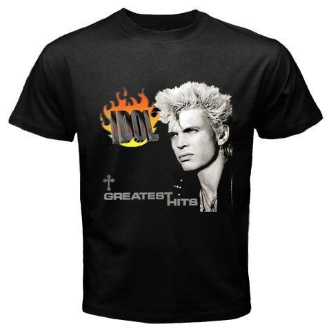 BILLY IDOL GREATEST HITS BLACK T SHIRT Sz S 2XL