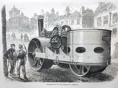 1867 ILLUSTRAT ED LONDON NEWS  Steam Roller,USS Franklin,Aden Yemen