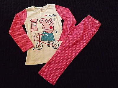 Brand New Next PEPPA PIG (on her bike) Girls Pyjamas age 2 3 3 4 5 6 7