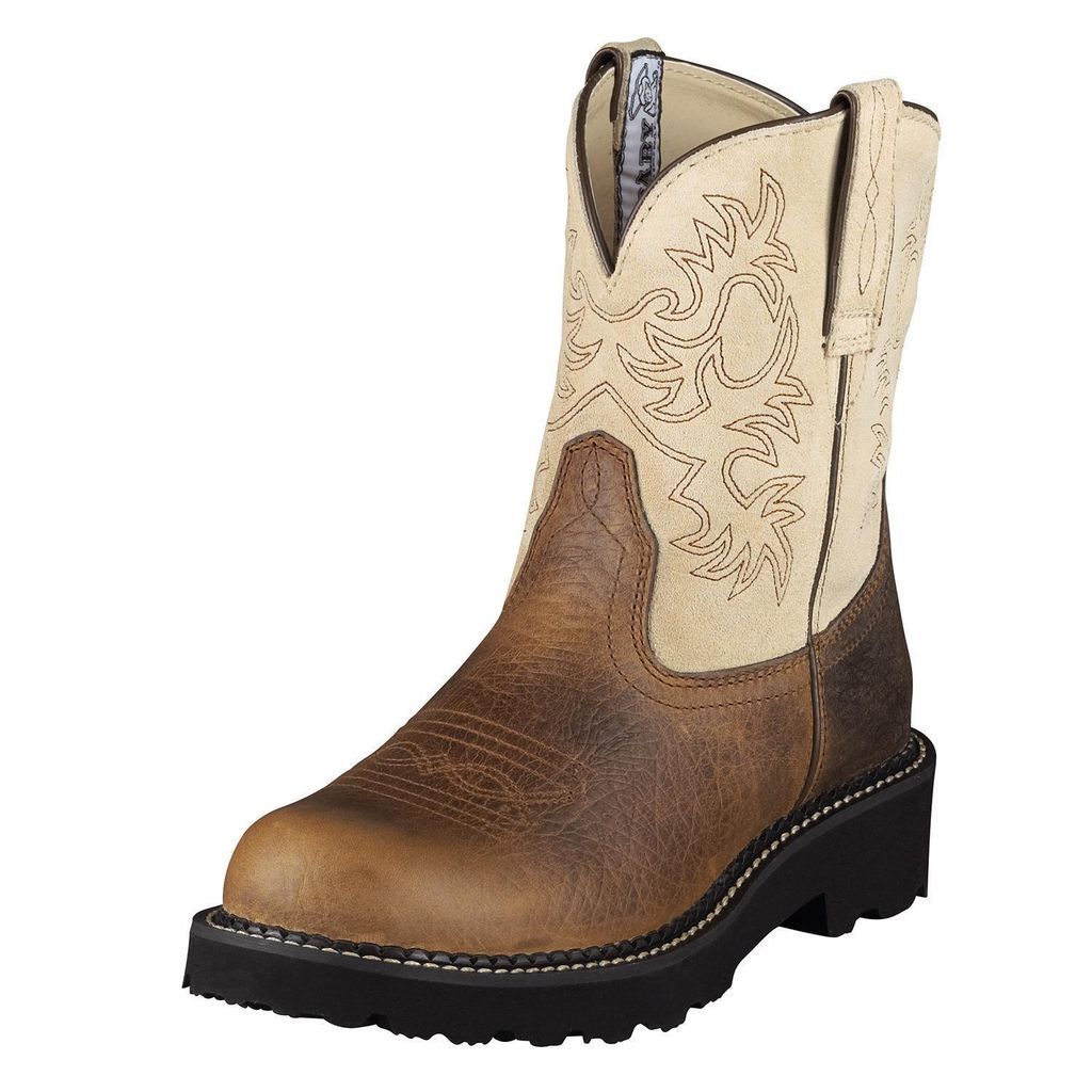 Ariat Womens Fatbaby Earth Bone Leather Cowboy Western Boots 10005914