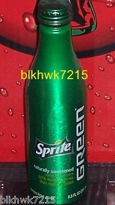 2009 ALUMINUM 8.5 OUNCE SPRITE BOTTLE FULL NO DENTS RARE HTF no