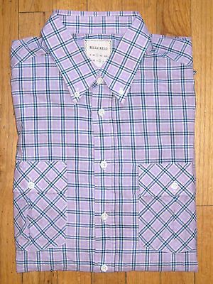 Billy Reid Light Weight Cotton Plaid Button Down Shirt Mens Large L