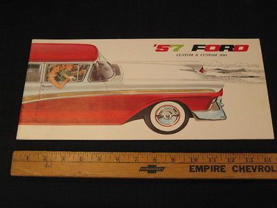 1957 Ford Custom, Custom 300 Car Sales Dealer Brochure