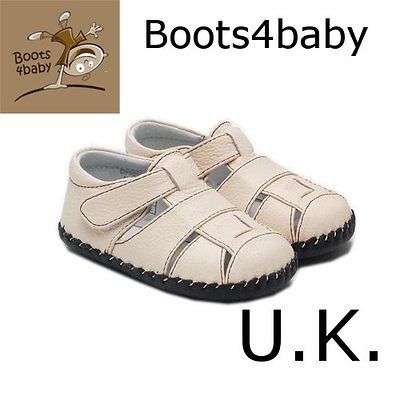 Childrens Infant Kids Summer Sandal Leather Cruiser Shoes Cream  Billy