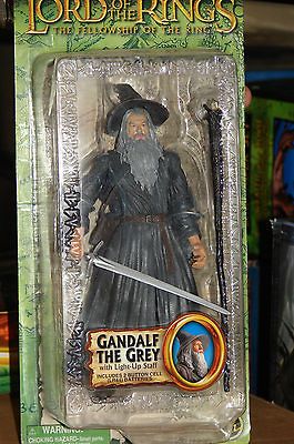 GREY light up staff Lord of the Rings LOTR Fellowship Toy Biz hobbit