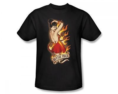 Bettie Page Devil Tattoo Art Burlesque Icon Model T Shirt Tee