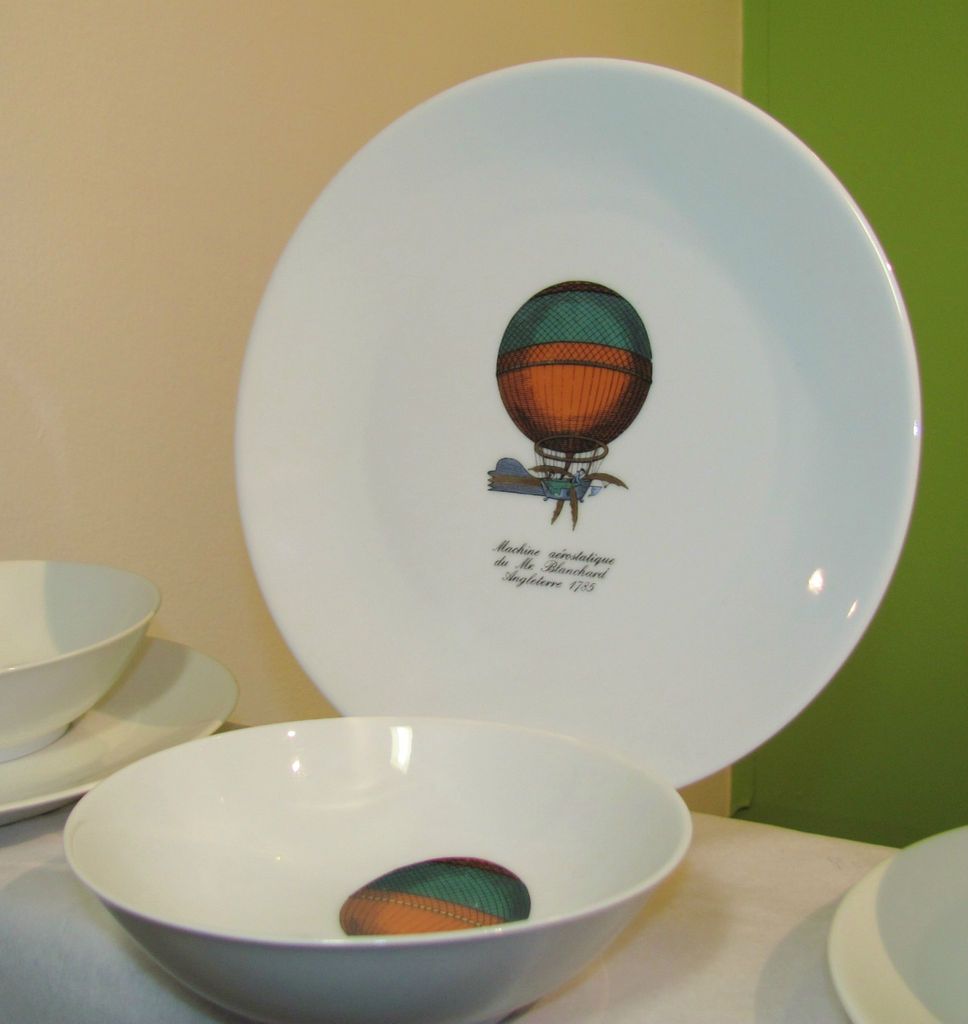 Machine Aerostatique Blanchard Anglaterre Bowl Plate Fornasetti