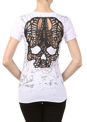 In Veins NEW Disturbia & Bestseller Skull Themed Tee Back Laser