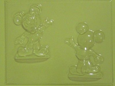 MICKEY MOUSE 3D Chocolate Candy Soap Ice Gummy Clay Gumpaste Mold NEW