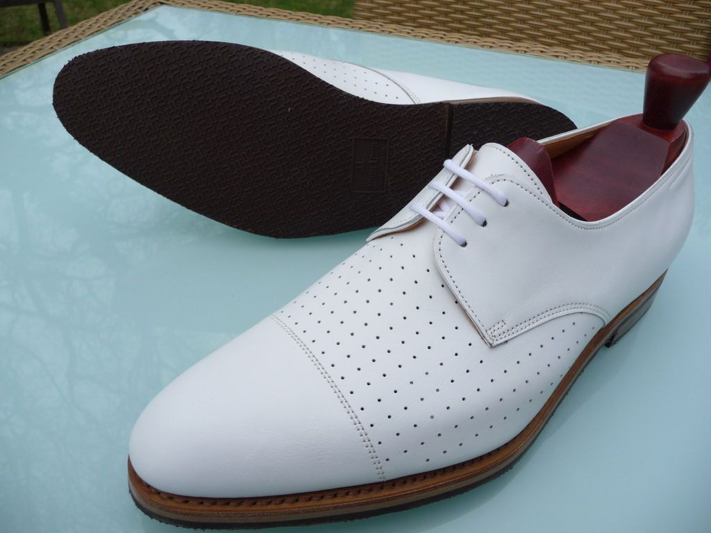 Lobb LAVENDON   UK 7.5 E   1105 Last   Bianco Dune Calf   Rubber Sole