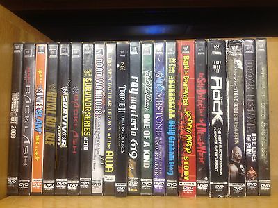 DVD WWE Lot WWF AWA WCW Lot of 20 Biographies Pay Per Views PPVs