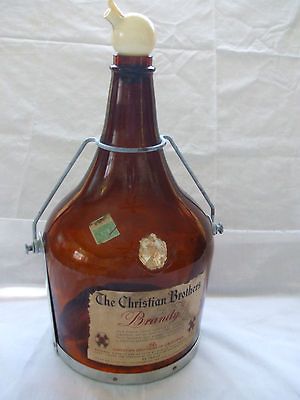 Vintage One Gallon Christian Brothers Brandy Bottle circa 50s