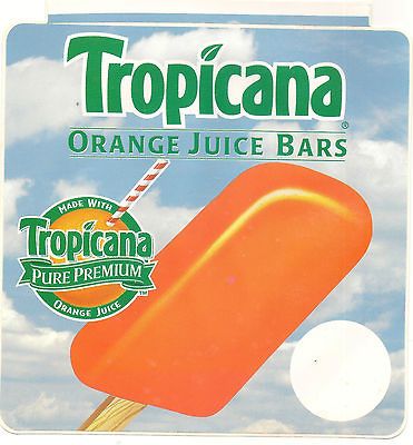 Tropicana Orange Juice Bars, Ice Cream Truck Decal/Sticker