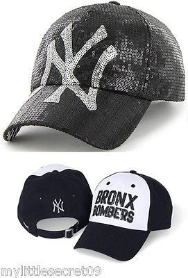 SECRET PINK *NEW YORK YANKEES* BRONX BOMBERS SEQUIN BASEBALL HAT