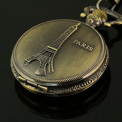 Wow 1pcs new Wonderful Fashion Eiffel Tower Pocket Pendant Watch,